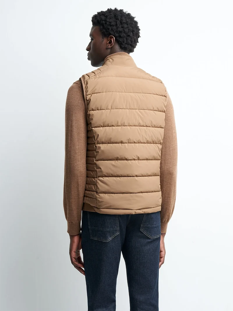 Gilet sans manche matelassé col montant