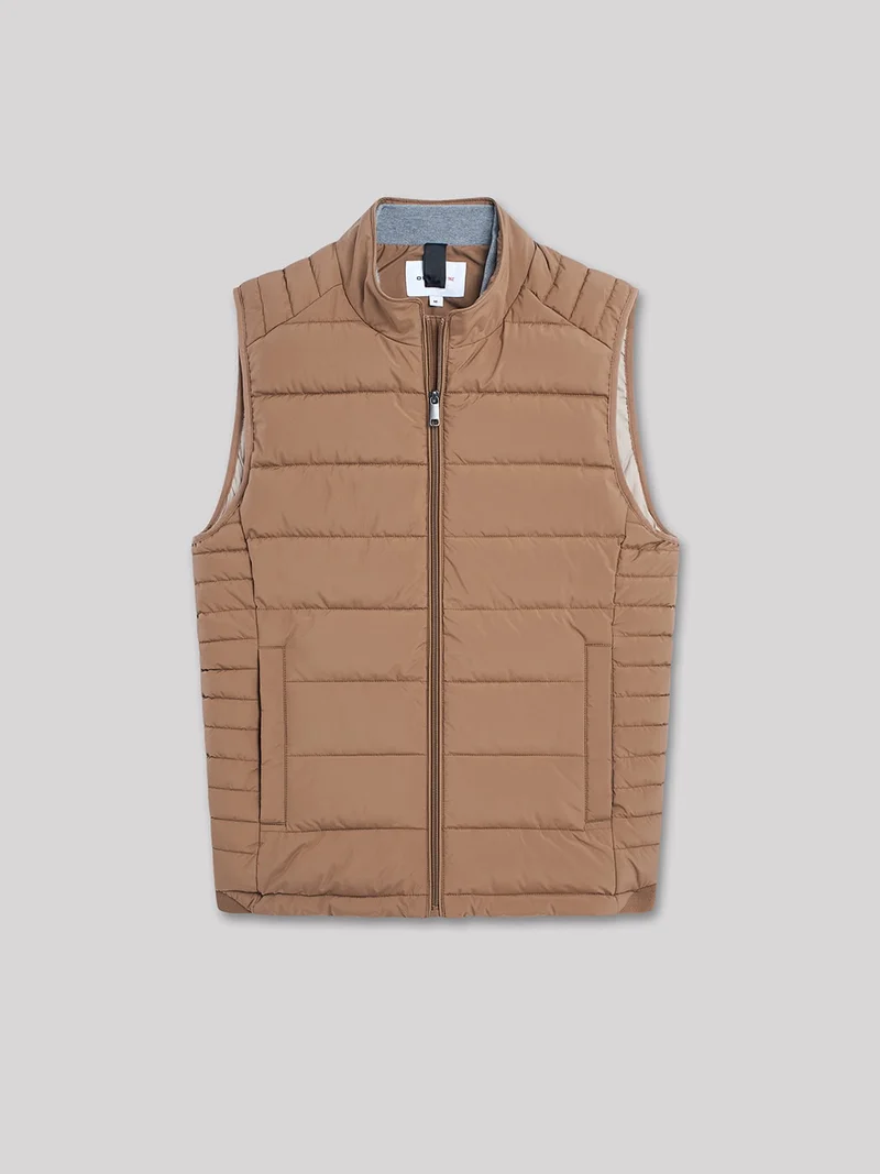 Gilet sans manche matelassé col montant