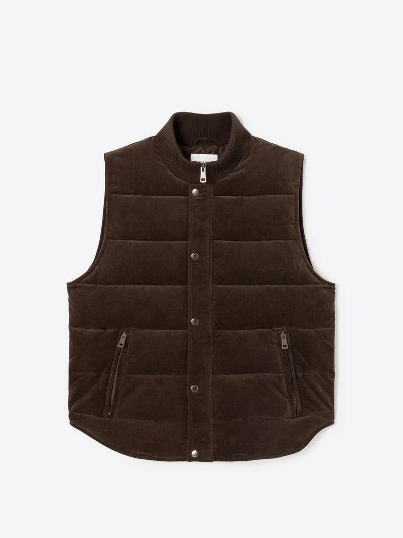 Gilet sans manche en velours