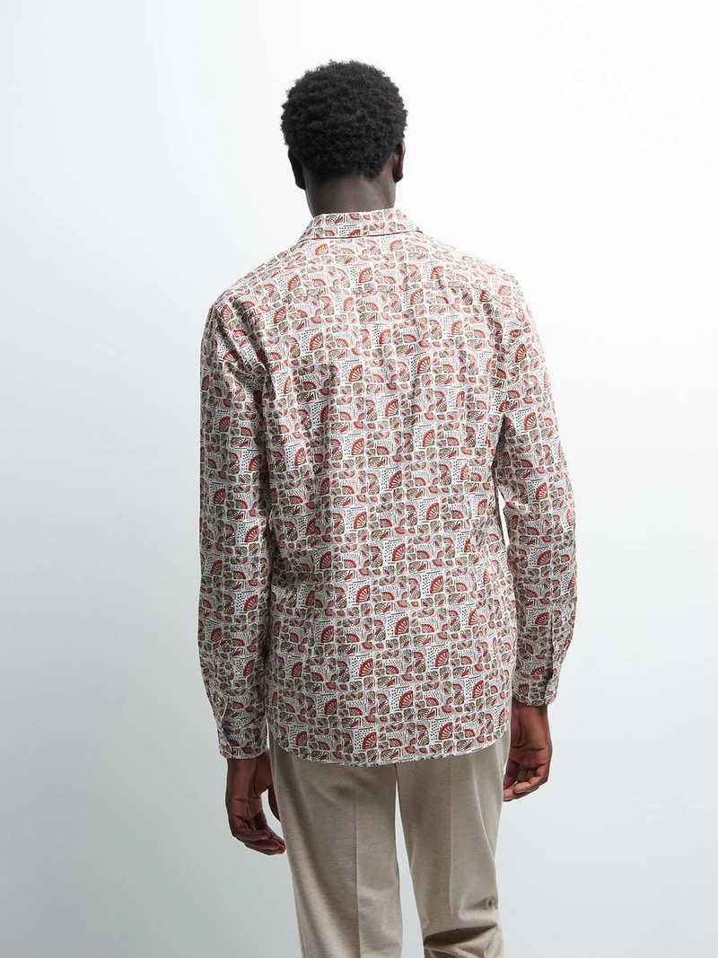 Chemise slim géométrique