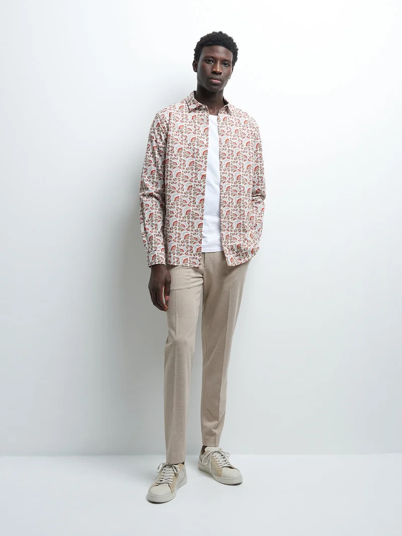 Chemise slim géométrique