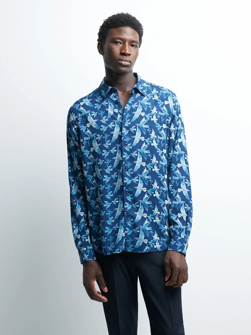 Chemise slim animalier