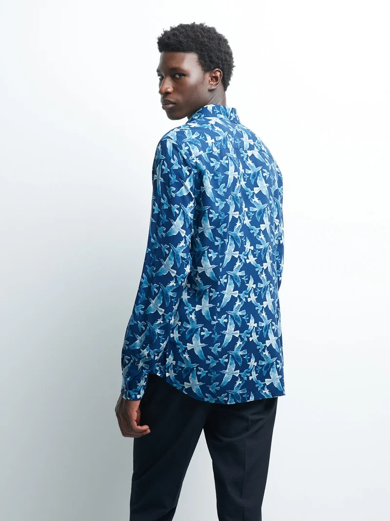 Chemise slim animalier