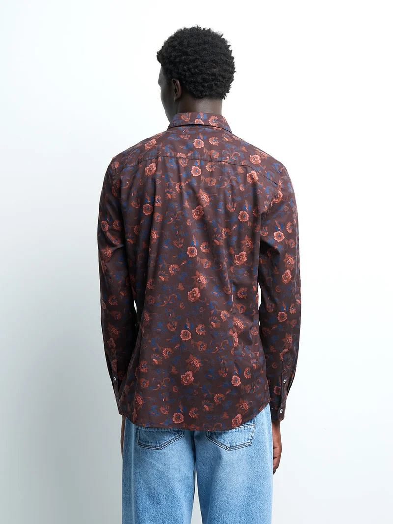 Chemise slim fleurie