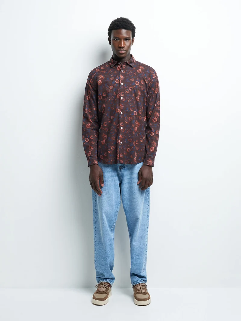 Chemise slim fleurie