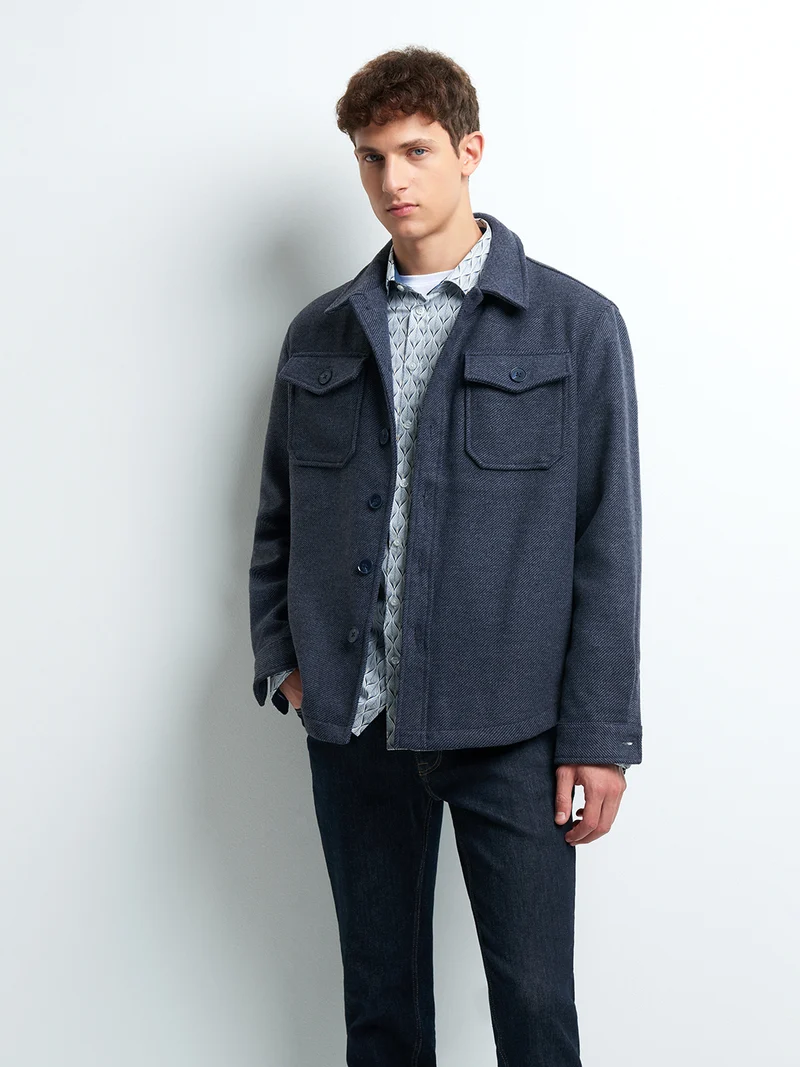 Surchemise regular faux uni