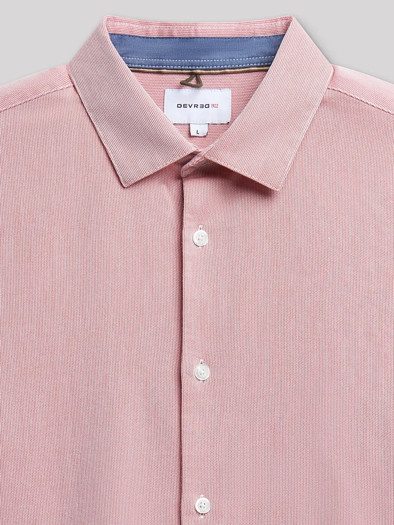 Chemise slim en oxford faux uni