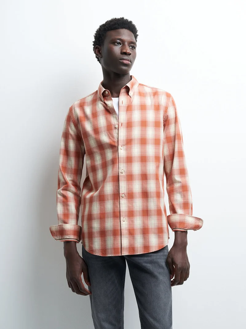 Chemise slim à carreaux