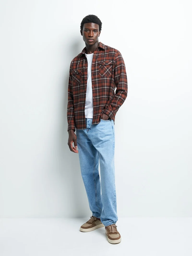 Chemise slim à carreaux