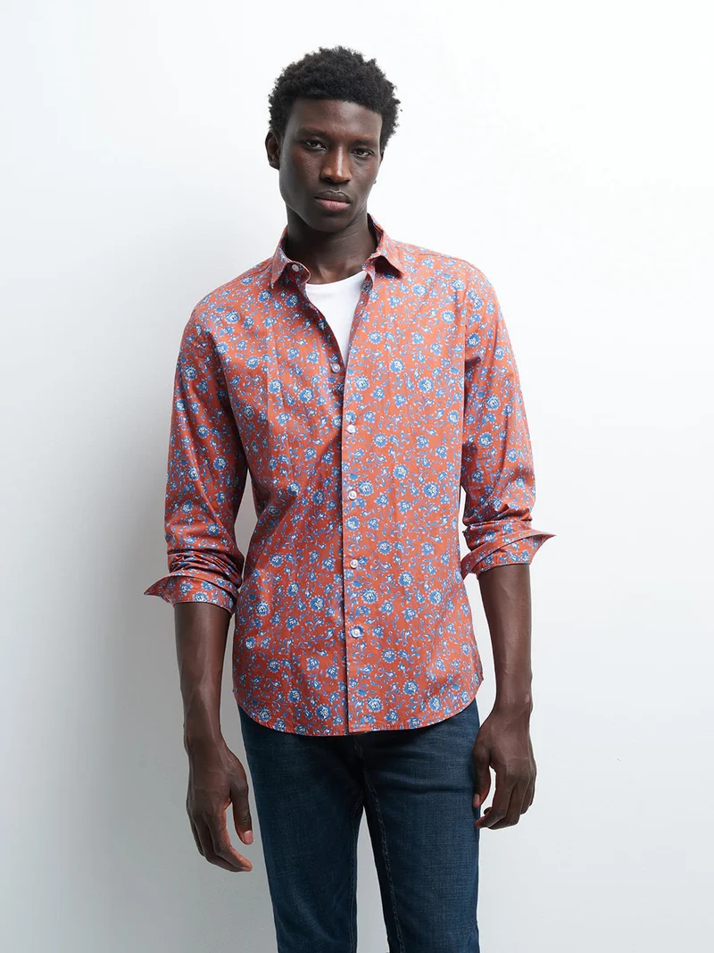 Chemise slim végétale
