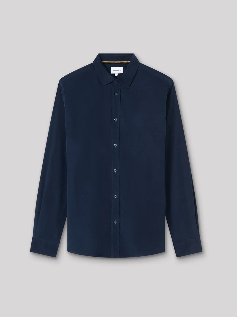 Chemise slim en velours unie