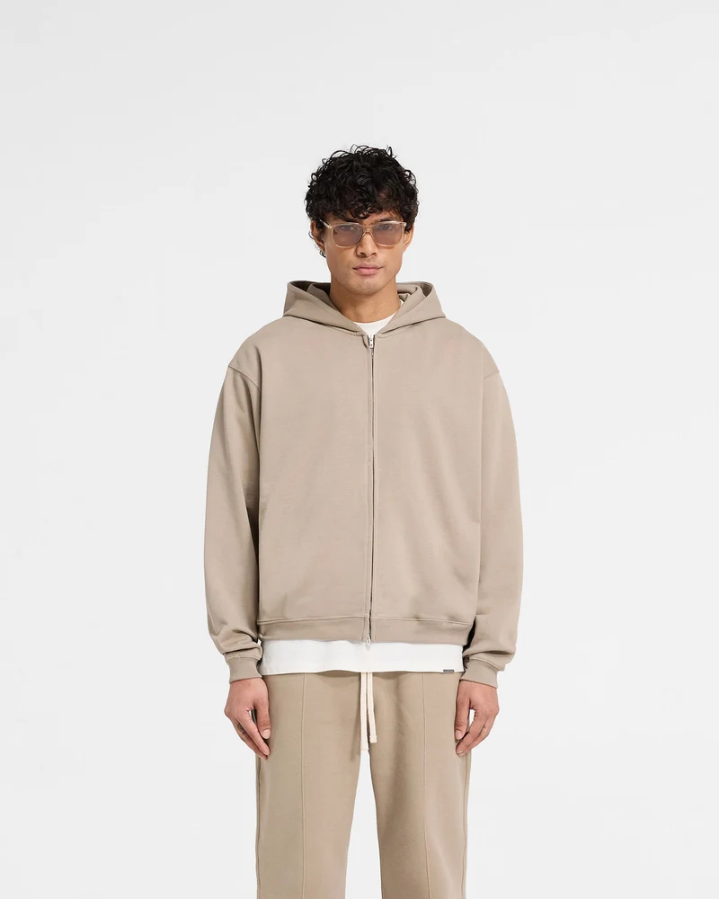 Initial Zip Hoodie - Dune
