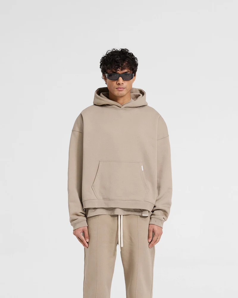Initial Boxy Hoodie - Dune