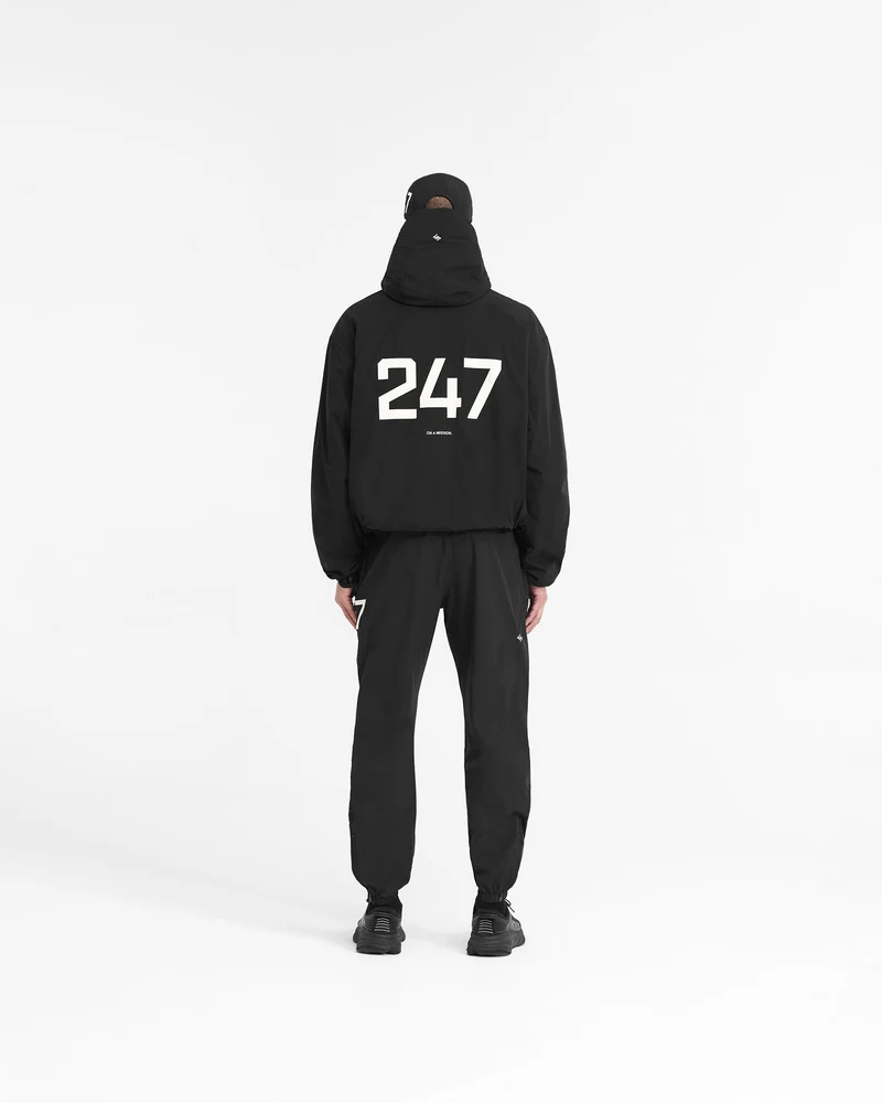 247 Hooded Training Jacket - Jet Black