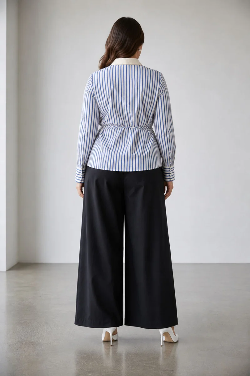 Asteria|100% Cotton Shirt With Tie Up