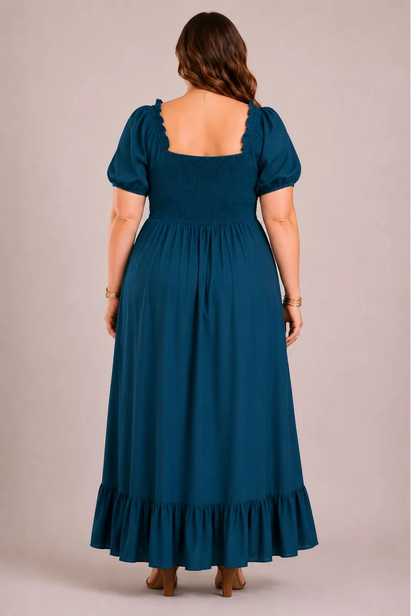 Rosina|100% Viscose High-Low Maxi Dress