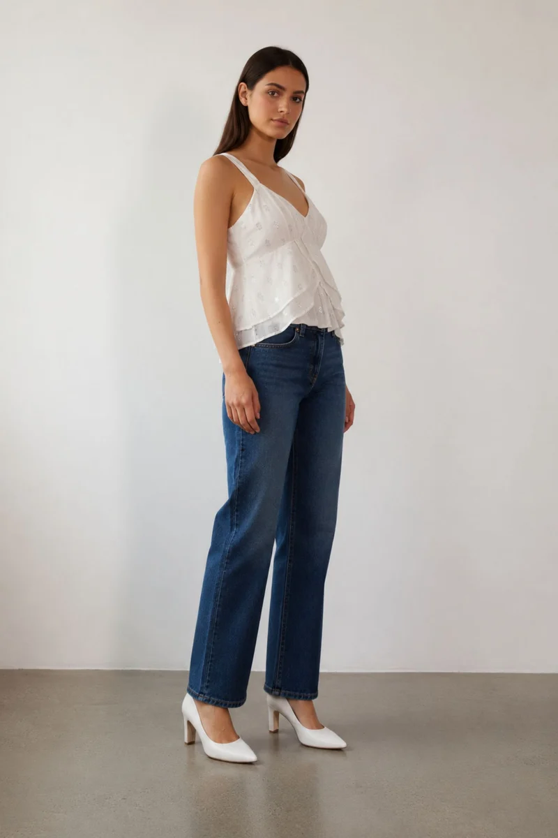 Novara Top|100% Cotton Ruffle Peplum Crop Top