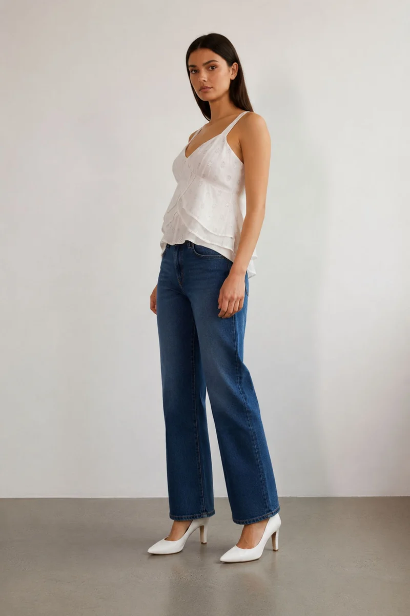 Novara Top|100% Cotton Ruffle Peplum Crop Top