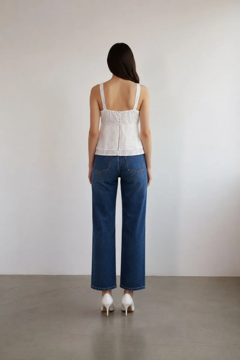 Novara Top|100% Cotton Ruffle Peplum Crop Top