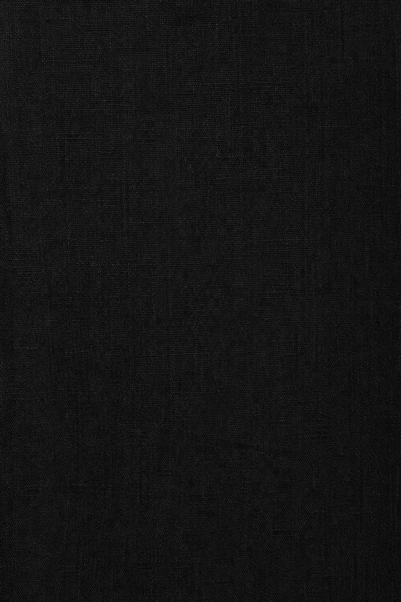Zarela|100% Cotton Black Tie-Cuff Relaxed Shirt