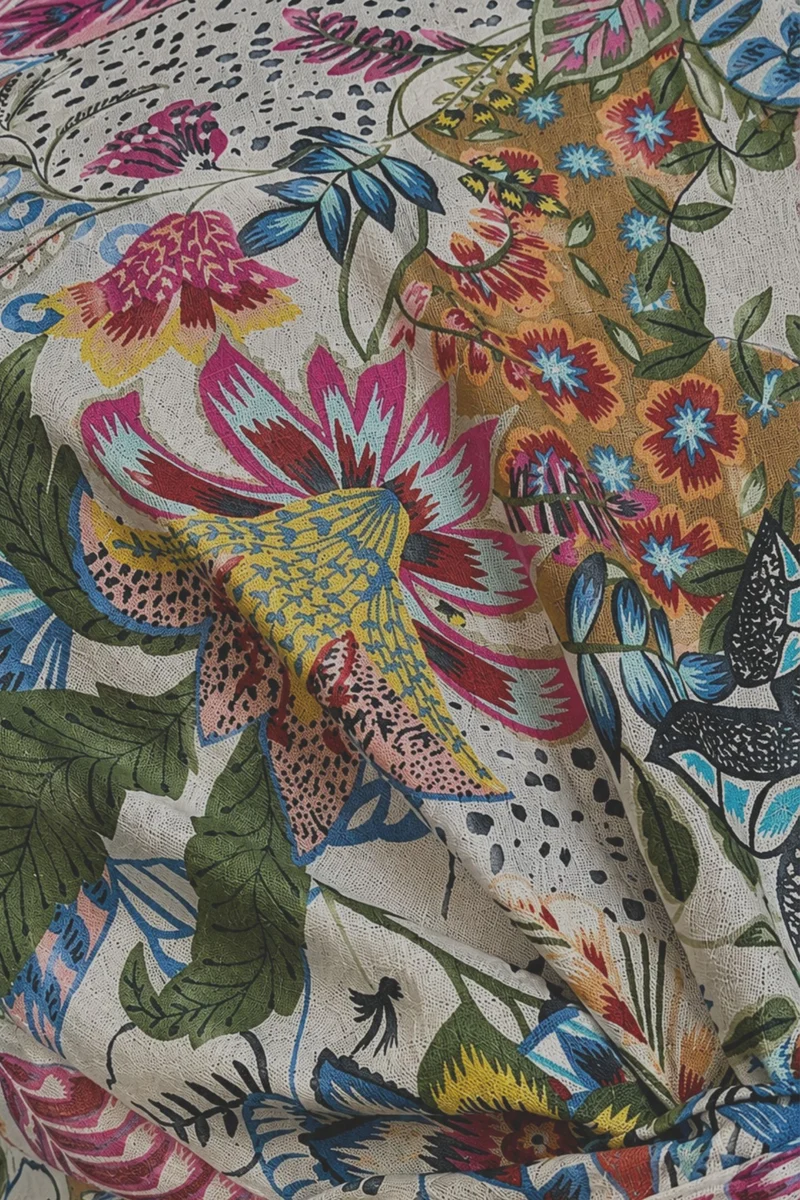 Aviora|100% Viscose Floral Twist-Front Midi Dress