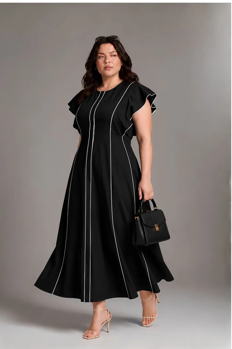 Elirae|100% Cotton Midi Dress