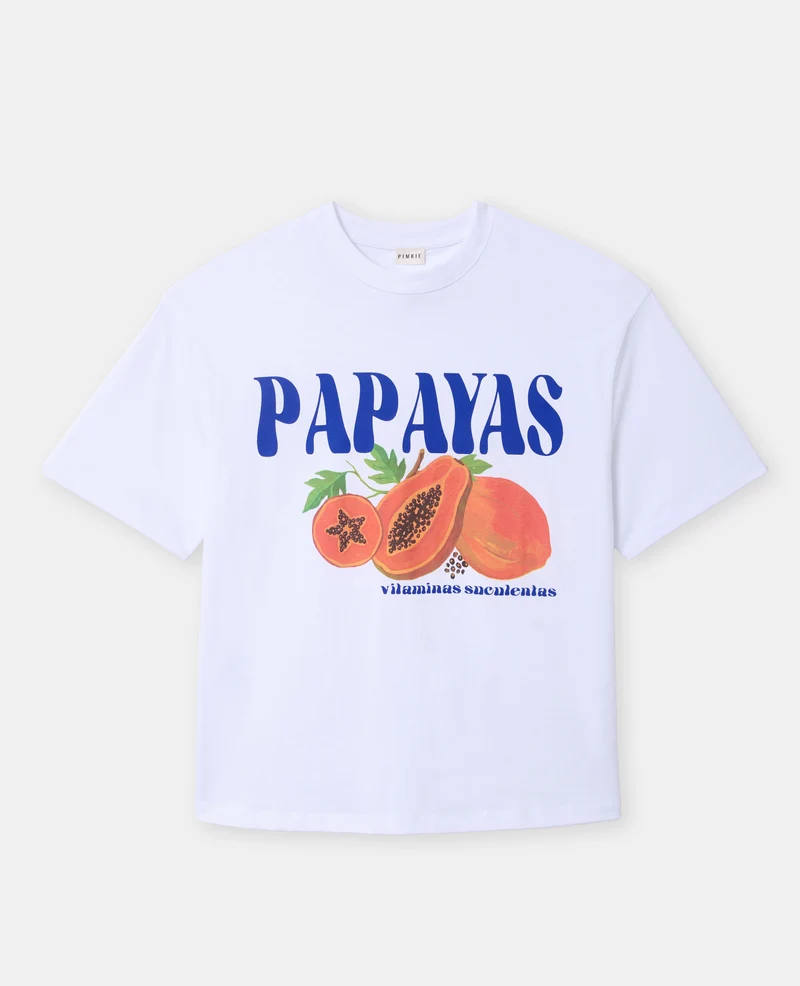 T-shirt oversize avec print PAPAYAS devant