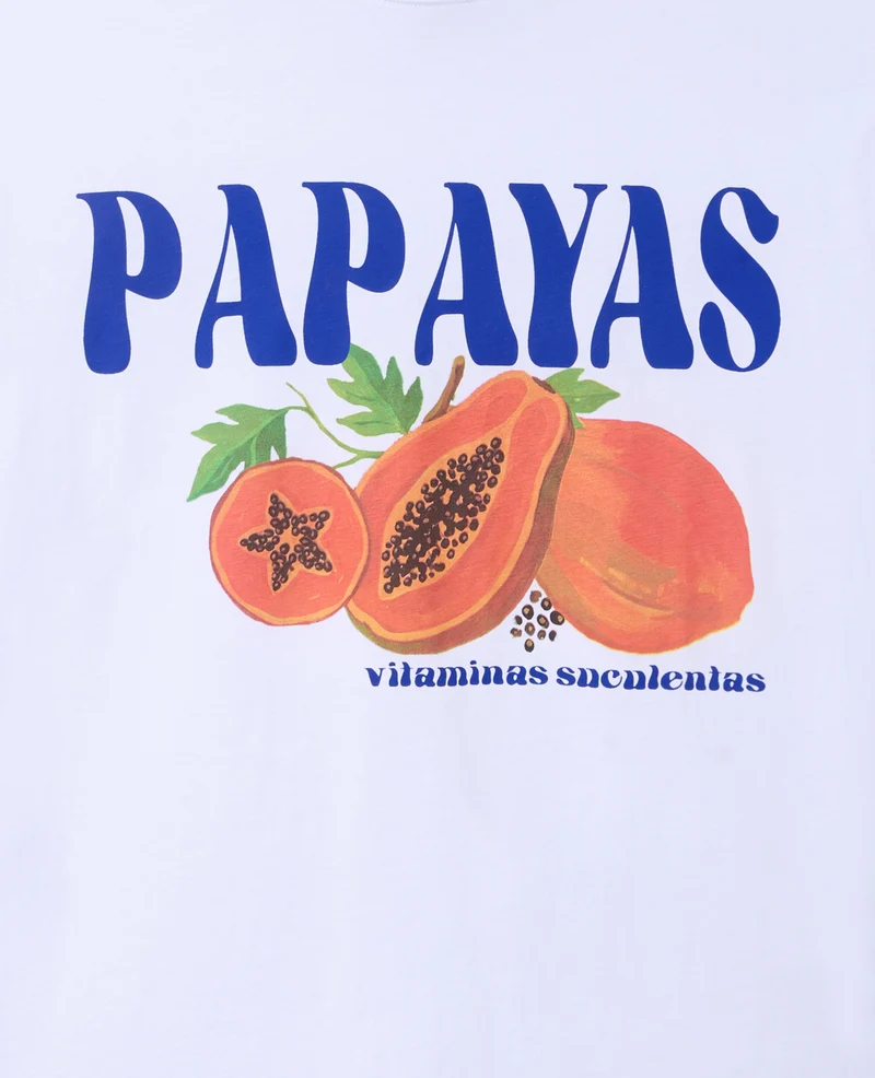 T-shirt oversize avec print PAPAYAS devant