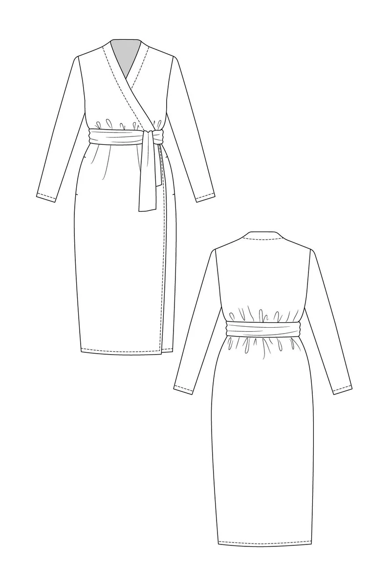 Patron de couture PDF | Robe portefeuille Olivia | Named Clothing