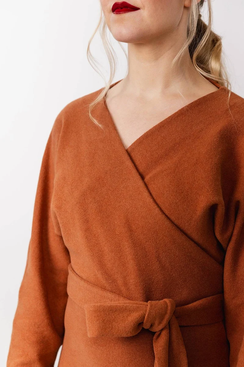 Patron de couture PDF | Pull et robe cache-cœur Kajo | Named Clothing