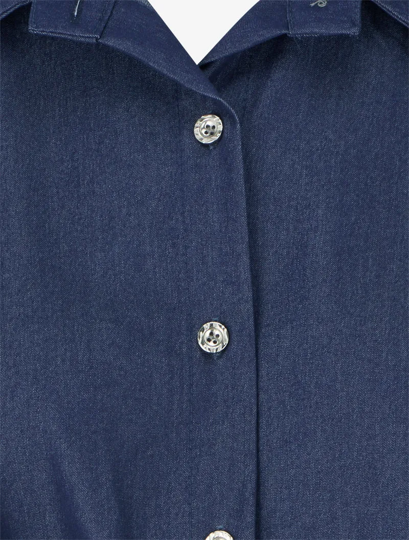 Chemise sans manches effet torsadé - Bleu foncé