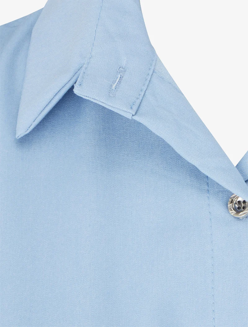 Chemise sans manches effet torsadé - Bleu ciel