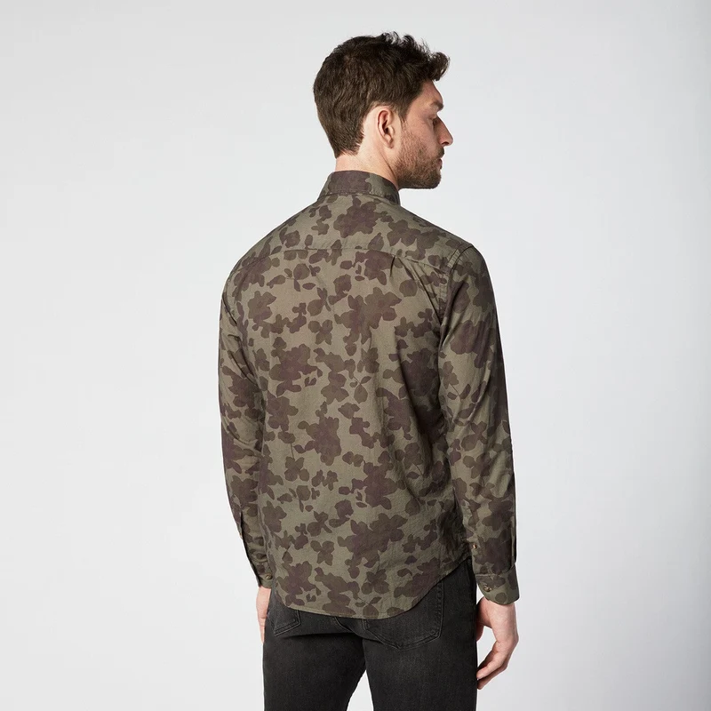 Chemise à manches longues à fleurs