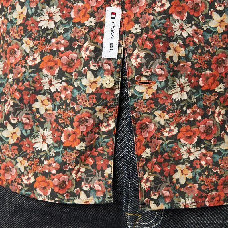 Chemise Manches Longues À Motif Fleurs
