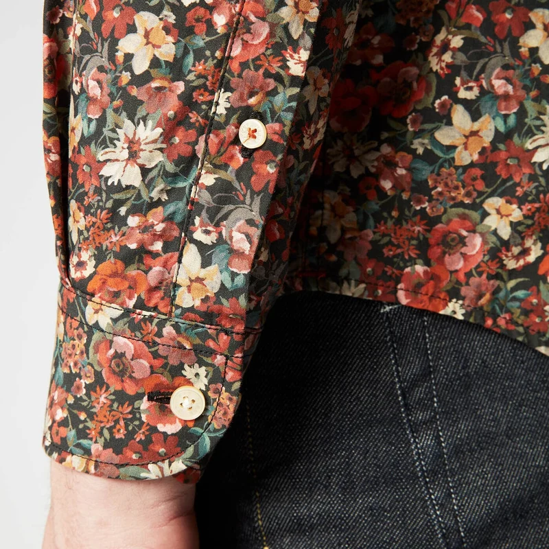 Chemise Manches Longues À Motif Fleurs