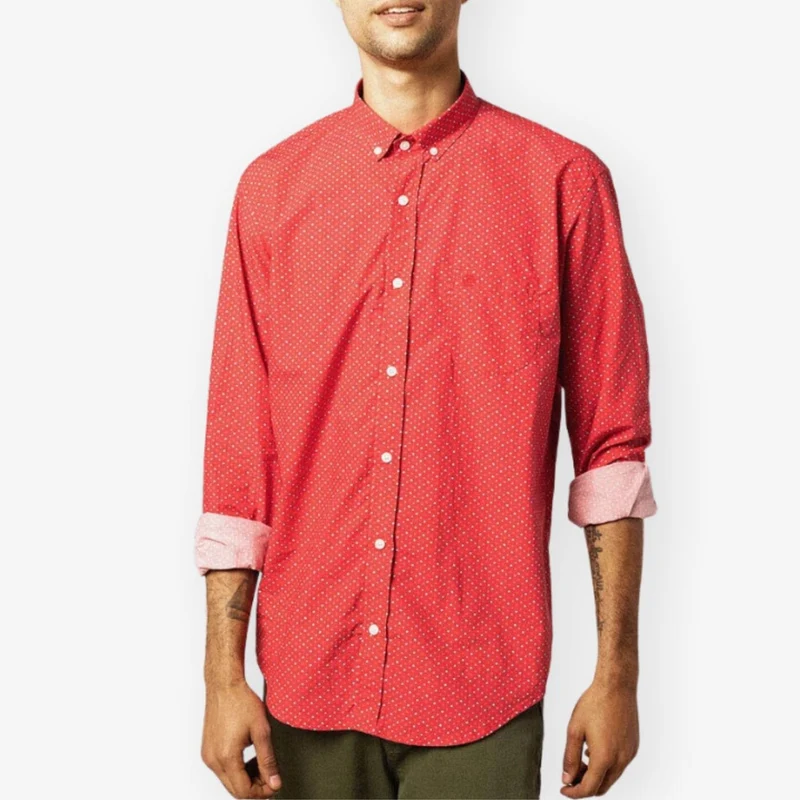Chemise Manches Longues À Imprimé Flocons Fantaisie