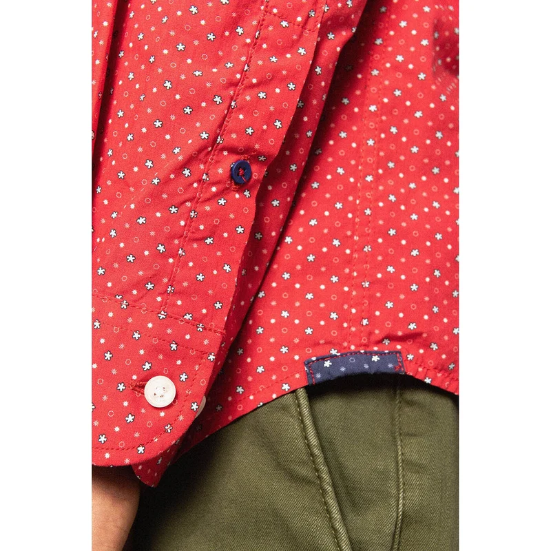 Chemise Manches Longues À Imprimé Flocons Fantaisie
