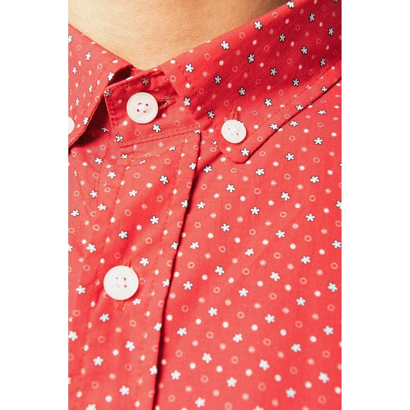 Chemise Manches Longues À Imprimé Flocons Fantaisie