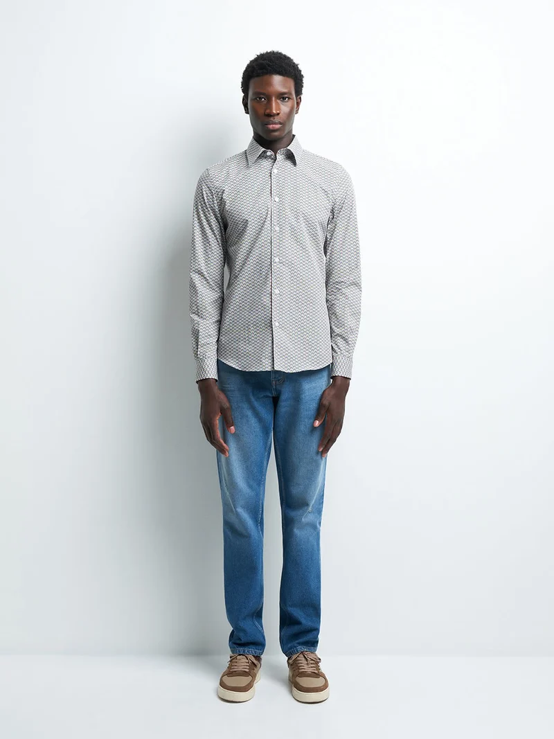 Chemise slim fleurie