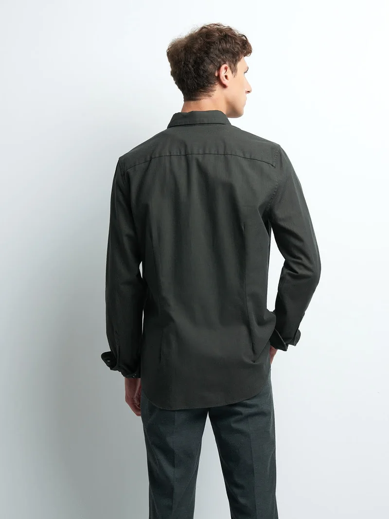Chemise slim unie