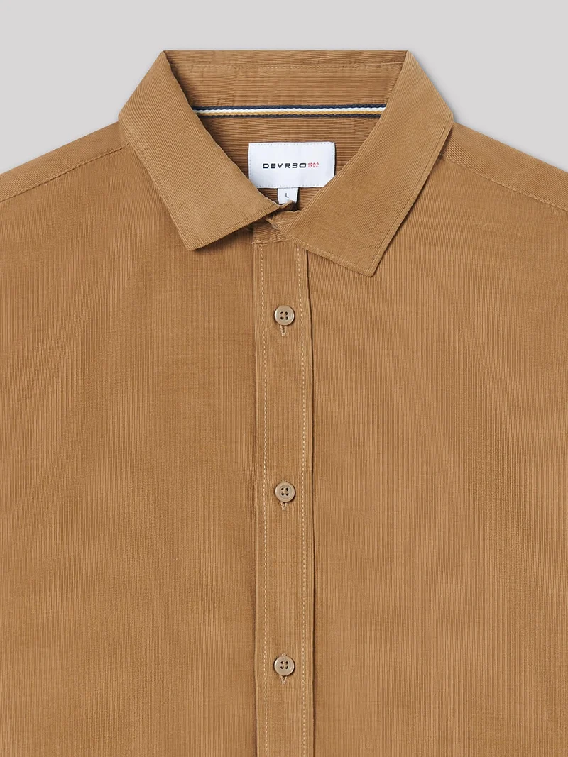 Chemise slim en velours unie