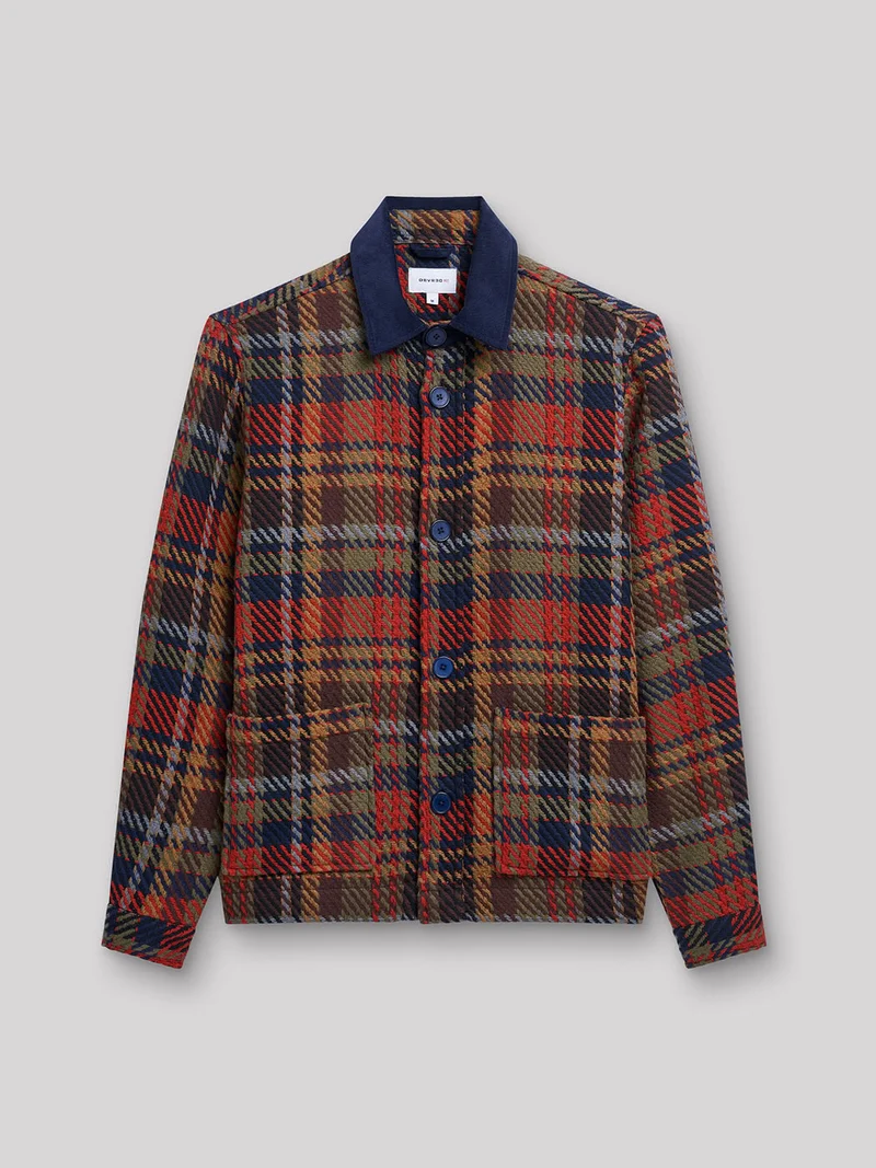 Chemise regular en jacquard à carreaux