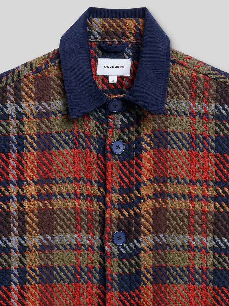 Chemise regular en jacquard à carreaux