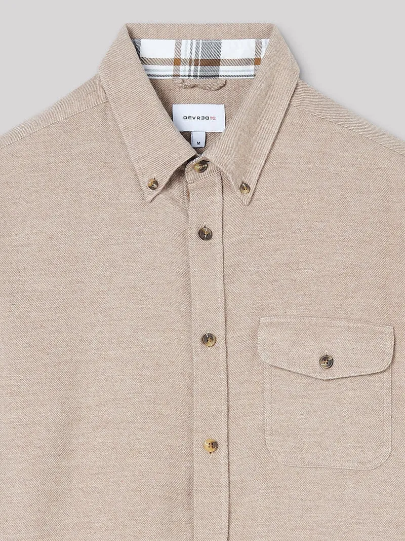 Chemise slim faux uni