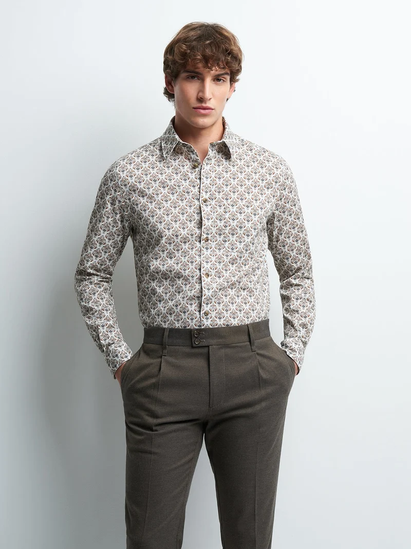 Chemise slim fantaisie