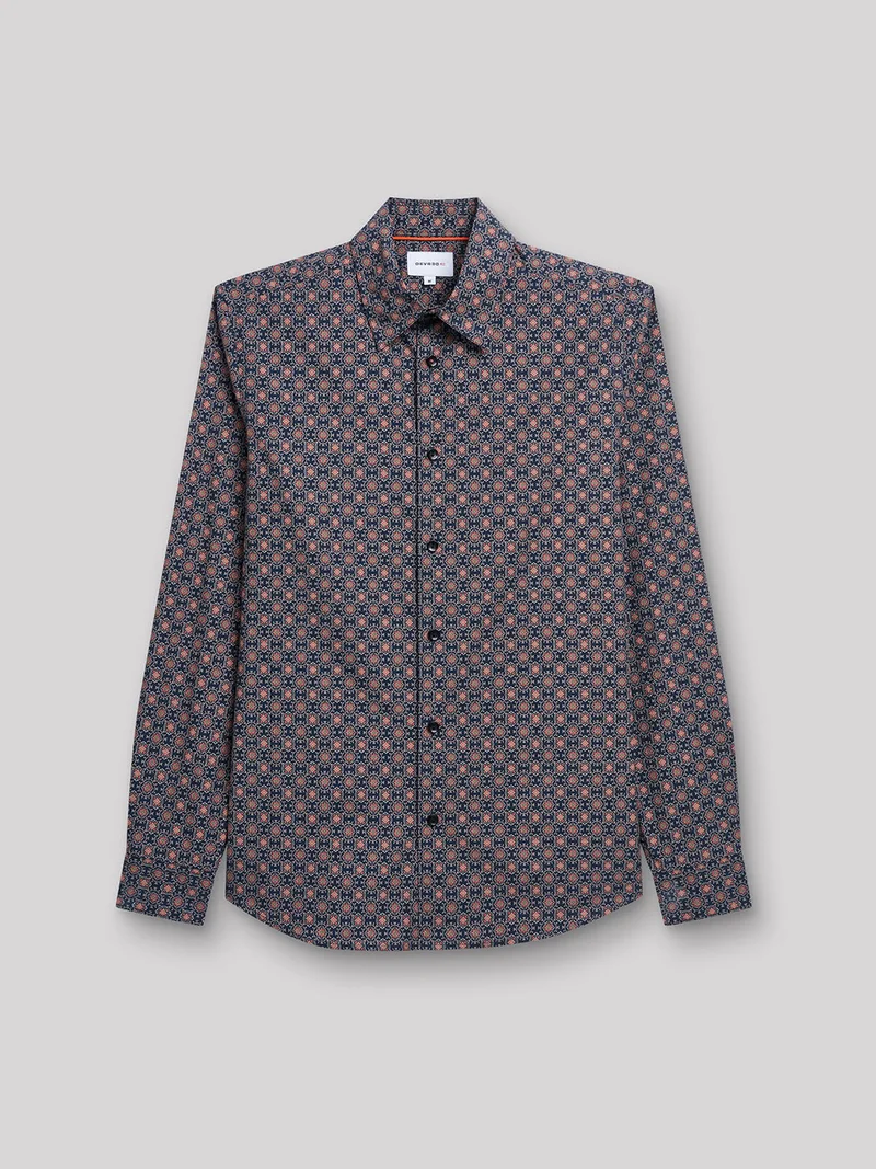 Chemise slim géométrique