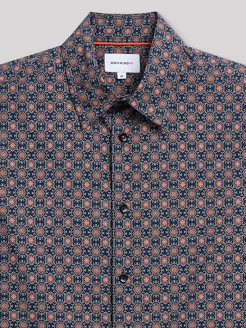 Chemise slim géométrique