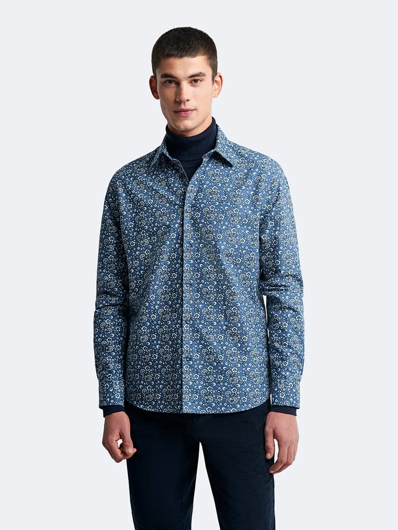Chemise slim fleurie