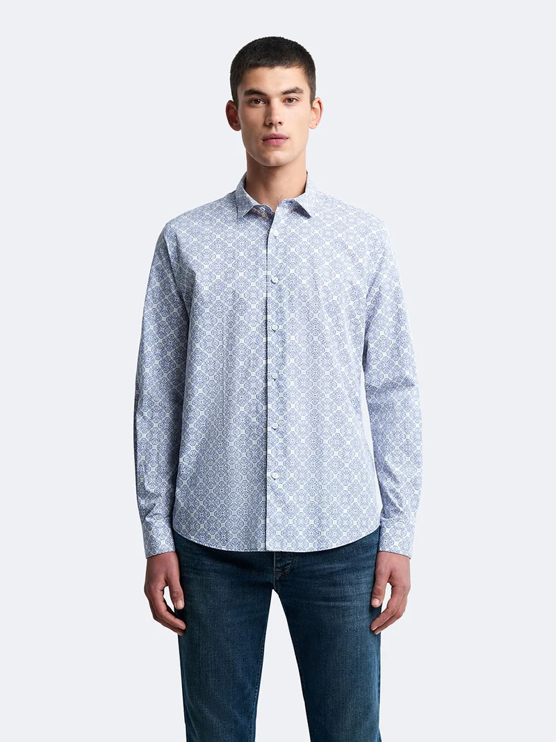Chemise slim géométrique