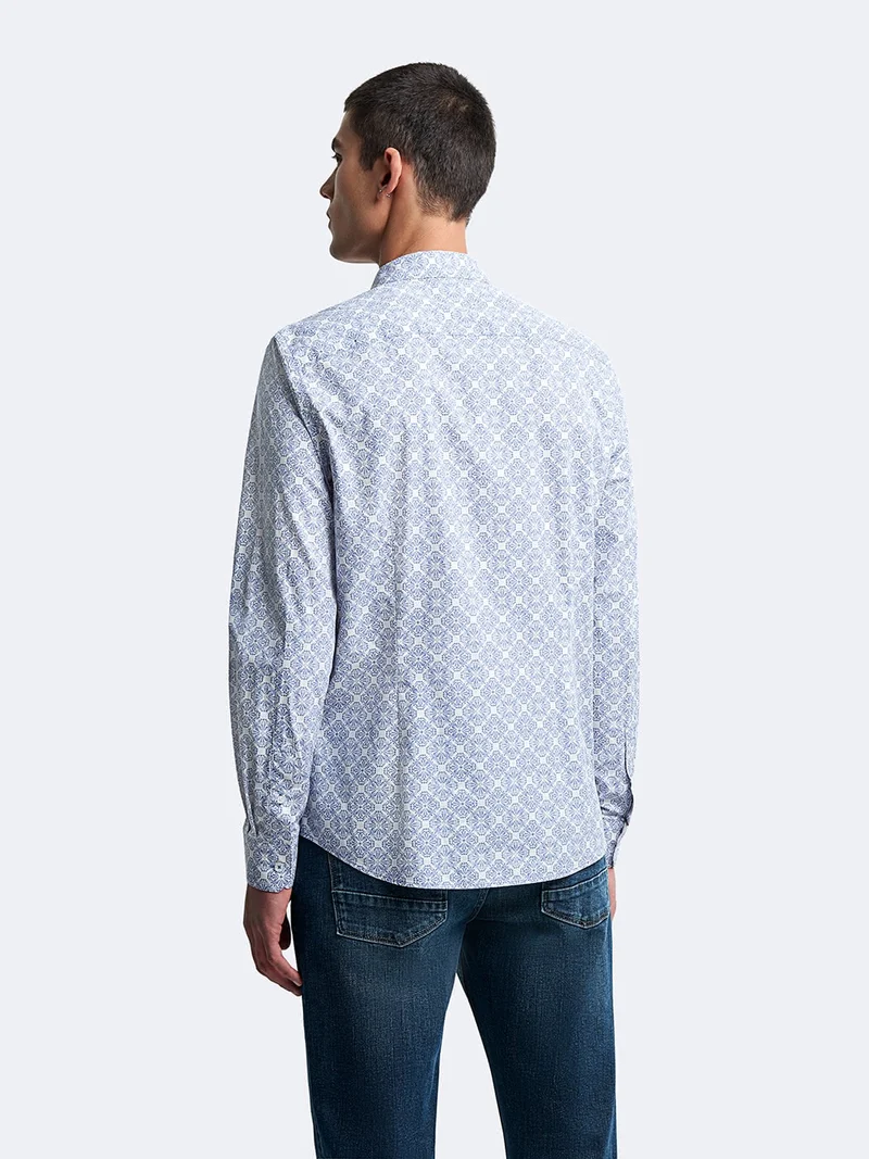 Chemise slim géométrique